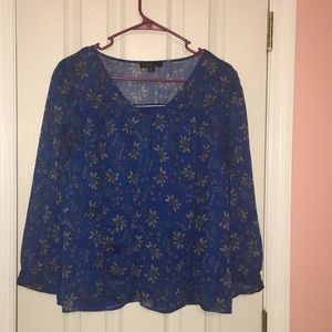 Blue flower blouse